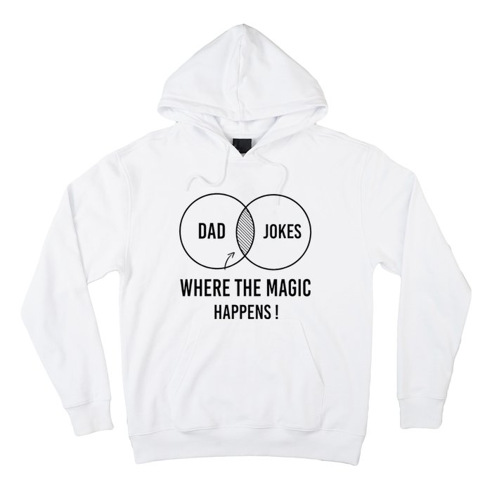 Dad jokes where the magic happens funny father's day Hoodie