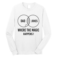 Dad jokes where the magic happens funny father's day Long Sleeve Shirt