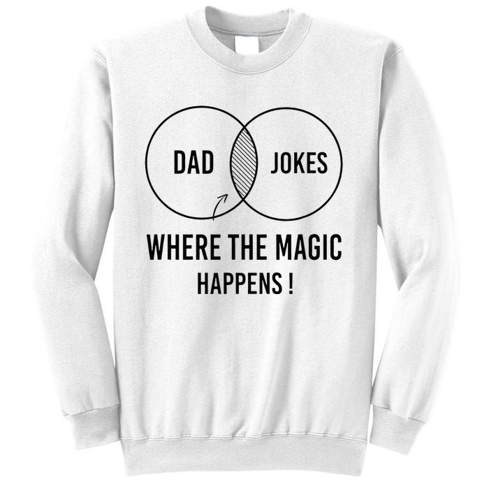 Dad jokes where the magic happens funny father's day Sweatshirt