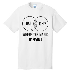 Dad jokes where the magic happens funny father's day Tall T-Shirt