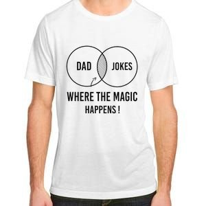 Dad jokes where the magic happens funny father's day Adult ChromaSoft Performance T-Shirt