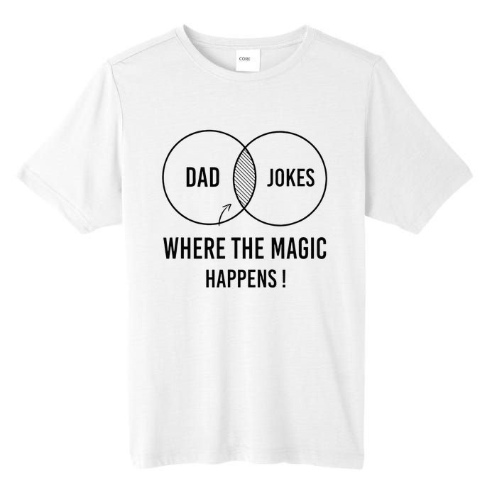 Dad jokes where the magic happens funny father's day Tall Fusion ChromaSoft Performance T-Shirt