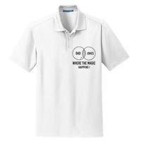 Dad jokes where the magic happens funny father's day Dry Zone Grid Polo