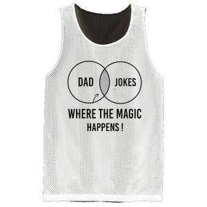 Dad jokes where the magic happens funny father's day Mesh Reversible Basketball Jersey Tank