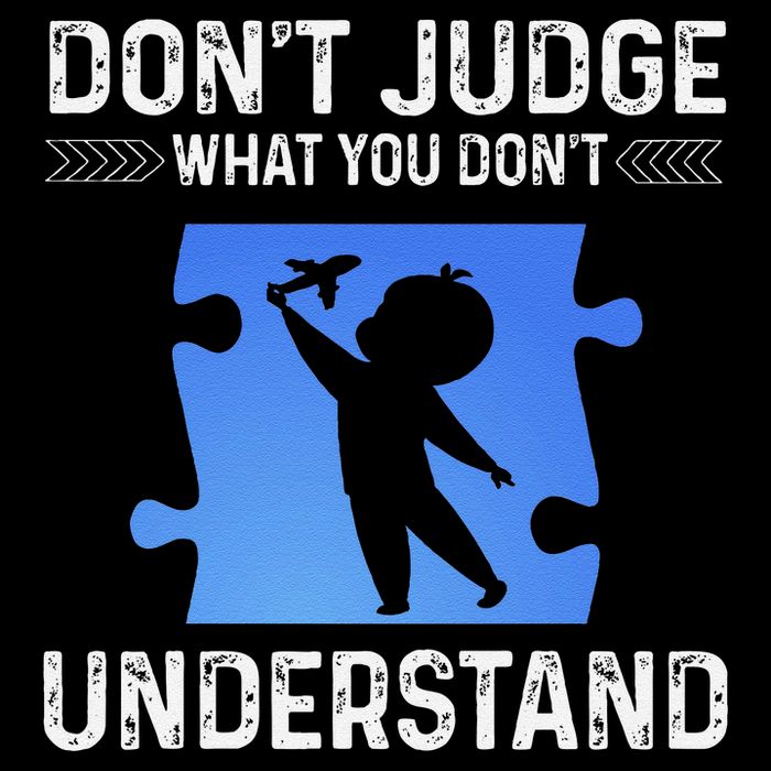 Dont Judge What You Dont Understand Autism Airplane Drawstring Bag