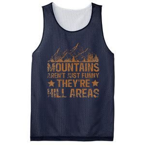 Dad Joke Word Pun Mountains ArenT Funny TheyRe Hill Areas Mesh Reversible Basketball Jersey Tank