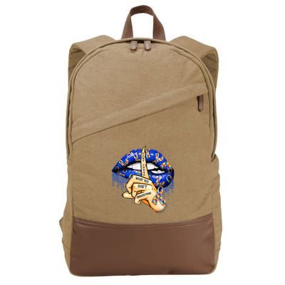 DonT Judge What You DonT Understand Autism Awareness Lips Cotton Canvas Backpack