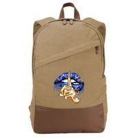 DonT Judge What You DonT Understand Autism Awareness Lips Cotton Canvas Backpack