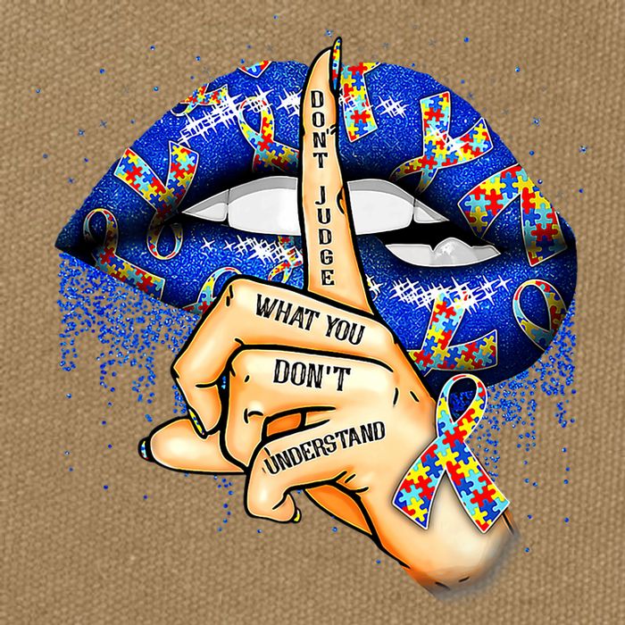 DonT Judge What You DonT Understand Autism Awareness Lips Cotton Canvas Backpack