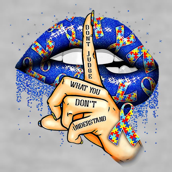 DonT Judge What You DonT Understand Autism Awareness Lips Ladies PosiCharge Tri-Blend Wicking Tank