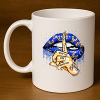 DonT Judge What You DonT Understand Autism Awareness Lips 11oz C Handle Ceramic Mug