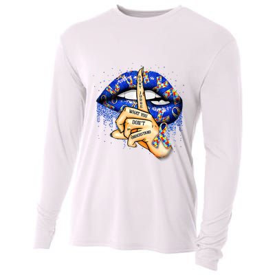 DonT Judge What You DonT Understand Autism Awareness Lips Cooling Performance Long Sleeve Crew