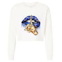 DonT Judge What You DonT Understand Autism Awareness Lips Cropped Pullover Crew