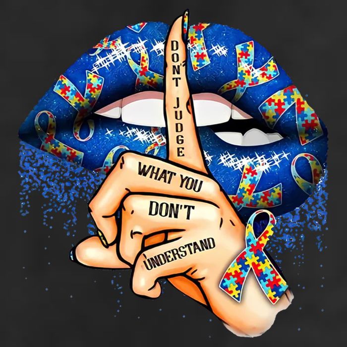 Dont Judge What You Dont Understand Autism Awareness Lips Trucker Hat