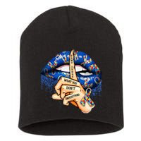 Dont Judge What You Dont Understand Autism Awareness Lips Short Acrylic Beanie