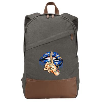 Dont Judge What You Dont Understand Autism Awareness Lips Cotton Canvas Backpack
