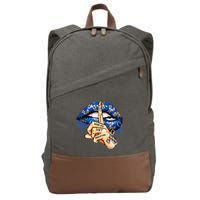 Dont Judge What You Dont Understand Autism Awareness Lips Cotton Canvas Backpack
