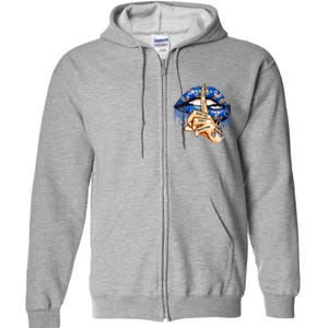 Dont Judge What You Dont Understand Autism Awareness Lips Full Zip Hoodie