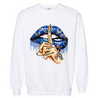 Dont Judge What You Dont Understand Autism Awareness Lips Garment-Dyed Sweatshirt