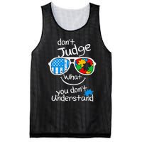 DonT Judge What You DonT Understand Autism Awareness Month Mesh Reversible Basketball Jersey Tank