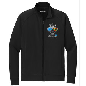 DonT Judge What You DonT Understand Autism Awareness Month Stretch Full-Zip Cadet Jacket