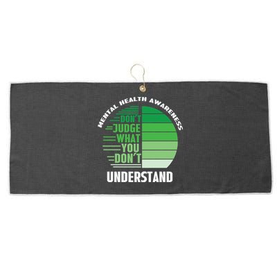 Don't Judge What You Don't Understand Mental Health Awareness Large Microfiber Waffle Golf Towel