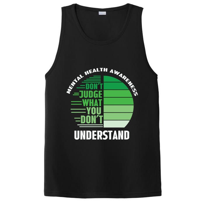 Don't Judge What You Don't Understand Mental Health Awareness PosiCharge Competitor Tank