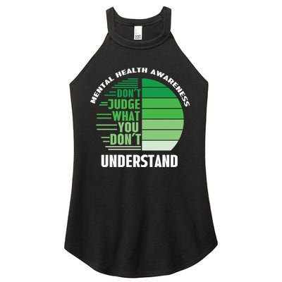 Don't Judge What You Don't Understand Mental Health Awareness Women's Perfect Tri Rocker Tank