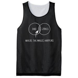 Dad Jokes Where The Magic Happens Mesh Reversible Basketball Jersey Tank