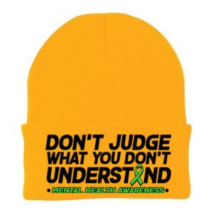 Don't Judge What You Don't Understand Mental Health Awareness Knit Cap Winter Beanie