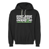 Don't Judge What You Don't Understand Mental Health Awareness Garment-Dyed Fleece Hoodie