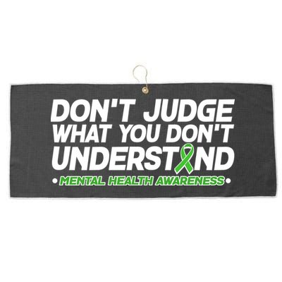 Don't Judge What You Don't Understand Mental Health Awareness Large Microfiber Waffle Golf Towel