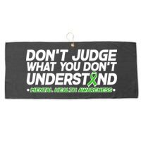 Don't Judge What You Don't Understand Mental Health Awareness Large Microfiber Waffle Golf Towel