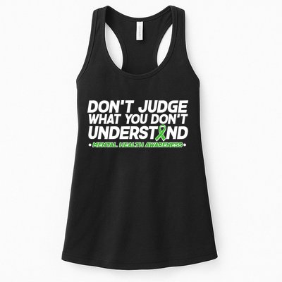 Don't Judge What You Don't Understand Mental Health Awareness Womens Tank Top