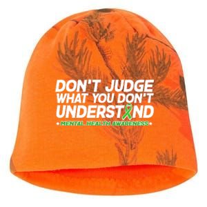 Don't Judge What You Don't Understand Mental Health Awareness Kati - Camo Knit Beanie