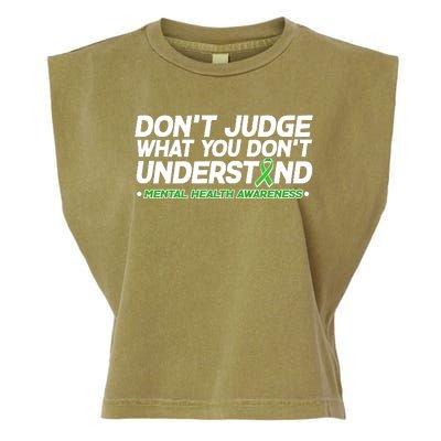 Don't Judge What You Don't Understand Mental Health Awareness Garment-Dyed Women's Muscle Tee