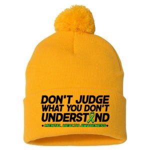 Don't Judge What You Don't Understand Mental Health Awareness Pom Pom 12in Knit Beanie