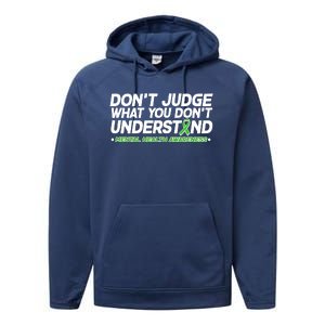 Don't Judge What You Don't Understand Mental Health Awareness Performance Fleece Hoodie