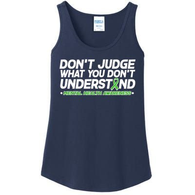 Don't Judge What You Don't Understand Mental Health Awareness Ladies Essential Tank