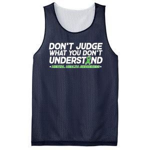 Don't Judge What You Don't Understand Mental Health Awareness Mesh Reversible Basketball Jersey Tank