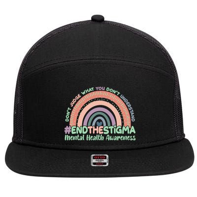 Don't Judge What You Don't Understand #End The Stigma 7 Panel Mesh Trucker Snapback Hat