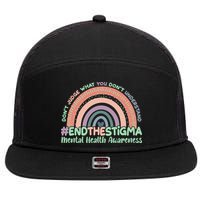 Don't Judge What You Don't Understand #End The Stigma 7 Panel Mesh Trucker Snapback Hat