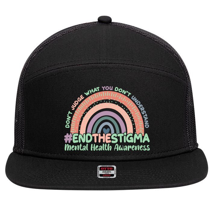 Don't Judge What You Don't Understand #End The Stigma 7 Panel Mesh Trucker Snapback Hat
