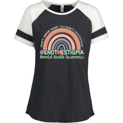 Don't Judge What You Don't Understand #End The Stigma Enza Ladies Jersey Colorblock Tee