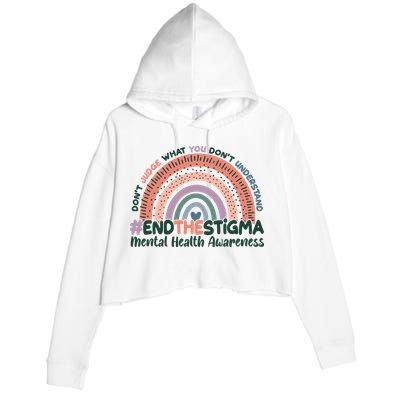 Don't Judge What You Don't Understand #End The Stigma Crop Fleece Hoodie