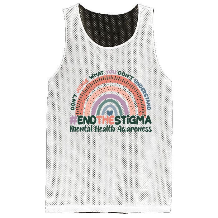 Don't Judge What You Don't Understand #End The Stigma Mesh Reversible Basketball Jersey Tank
