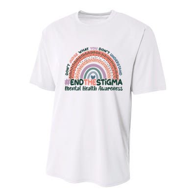Don't Judge What You Don't Understand #End The Stigma Youth Performance Sprint T-Shirt