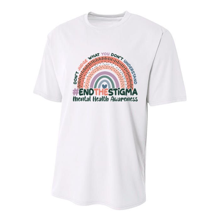 Don't Judge What You Don't Understand #End The Stigma Youth Performance Sprint T-Shirt