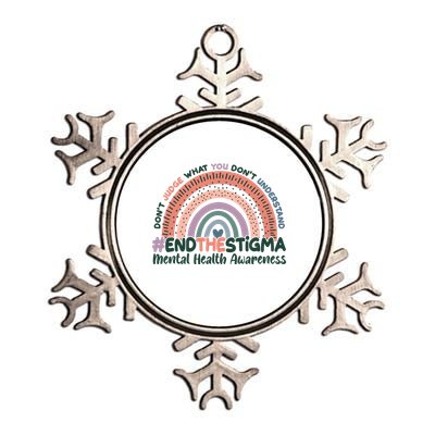 Don't Judge What You Don't Understand #End The Stigma Metallic Star Ornament