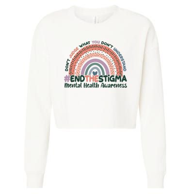 Don't Judge What You Don't Understand #End The Stigma Cropped Pullover Crew